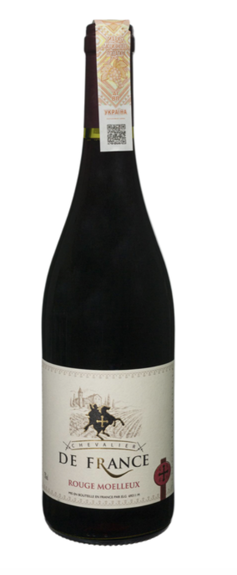 Вино Chevalier de France Rouge Moelleux н/солодке червоне 11% 0.75 л